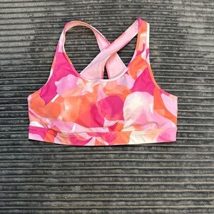 ID Ideology Floating Petals Medium Impact Padded Sports Bra plus size 2X